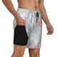 thumbnail image 2 of Balery Bunny cartoon with easter Bañador para hombre, shorts de playa de secado rápido con entrepierna y forro de compresión-Large, 2 of 6
