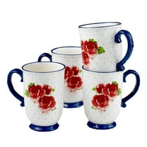 The Pioneer Woman Heritage Floral 4-Piece Mug Set, 18 fl oz