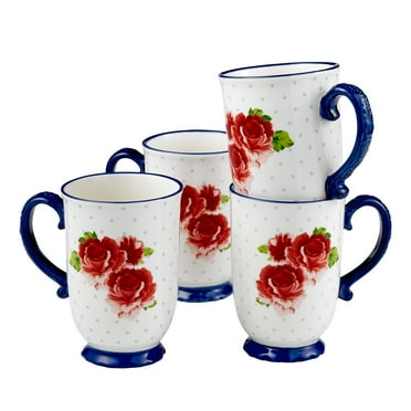 The Pioneer Woman Heritage Floral 4-Piece Mug Set, 18 fl oz