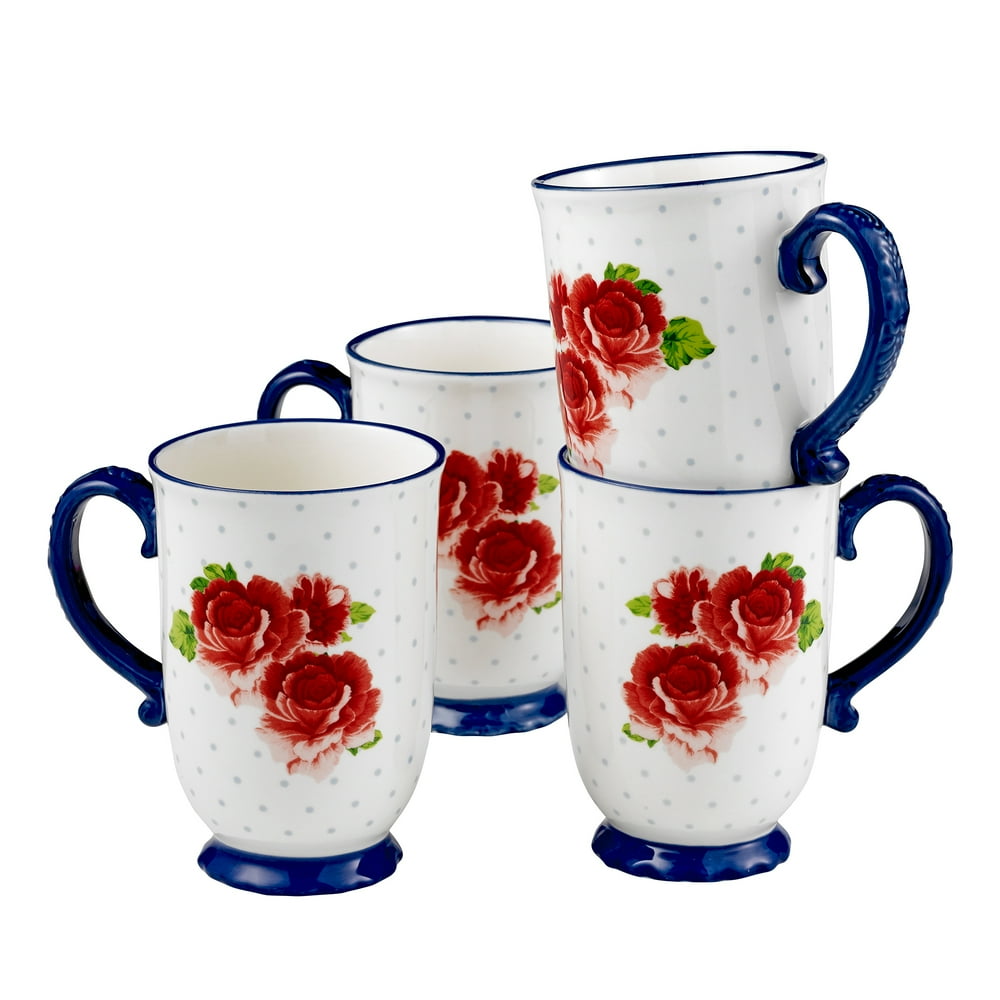 The Pioneer Woman Heritage Floral 4Piece Mug Set, 18 fl oz Walmart