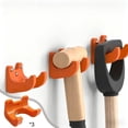 thumbnail image 1 of MTBLYS Garden Tool Holders Wall Mount 3 Pack Plastic Orange Hanger with Mounting Screws Heavy Duty Storage Rack for Garage Organization Long Handle Tool Holder for Rake Shovel Broom, 1 of 6