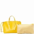thumbnail image 3 of Sharo Women's Contemporary Tote Handbag and Shoulder Bag in Bold Yellow, 3 of 8