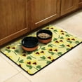 thumbnail image 2 of Boho Floral Pet Food Mat - Abstract Watercolor Flowers, Waterproof Feeding Mat for Dogs, 2 of 3