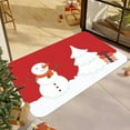 thumbnail image 4 of Uuowzo Bathroom Rugs Snowman Entryway Bath Washable Shower Rug Cute Small Front Door Rug Non-Slip Floor Bath Mat Xmas Absorbent Rug Carpet for Bathtub Kitchen Bedroom Porch, 16"x24", 4 of 6
