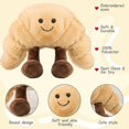 thumbnail image 3 of Croissant Plush, Creative Soft Smiling Food Plush, Soft Simulation Smiley Croissant Toy, Party Decorations Bread Pillow, 3 of 4
