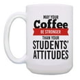 thumbnail image 2 of ThisWear Funny Teacher Mug Set May Your Coffee Be Stronger Than 2 Pack Gift 15oz Coffee Mugs, 2 of 4