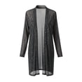 thumbnail image 5 of Rggeeun Lightweight Cardigans for Women Long Cardigans Open Front Long-Sleeve Outerwear Soft Casual Sequins Clothes Everyday Wear Cozy,Black,M, 5 of 5