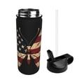 thumbnail image 2 of KLL Patriotic USA Butterfly Art Pattern 18OZ Water Bottle With Straw,Stainless Steel Sports Water Cup Flask Sports Water Cup Flask Wide Mouth Travel Thermal Mug, 2 of 8