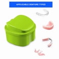 thumbnail image 4 of Toothpaste Denture Case Cup Box Holder Storage Soak Container With Strainer Basket For Travel Cleaning, Tooth care for Women, 4 of 5