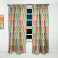 thumbnail image 2 of Designart 'Hexagon Retro Pattern I' Mid-Century Modern Curtain Panel, 2 of 5