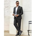 thumbnail image 4 of COOFANDY Men's Lightweight 2 Piece Suit Set Two Button Solid Blazer Pants Slim Fit Fashion Dress Tuxedo, 4 of 7
