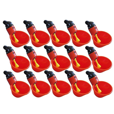 

RKSTN 15PC Poultry Water Drinking Cups- Chicken Hen Plastic Automatic Drinker Pet Supplies Apartment Essentials Lightning Deals of Today - Summer Savings Clearance on Clearance
