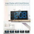 thumbnail image 4 of Loud  Clock for Heavy Sleepers ,Bed Shaker  Clock with 2 Alarms for Everyday/Weekday/Weekend,Dimmer,Snooze,  Port,12/24H DST,Vibrating Clock for Hard of Hearing/Teens, 4 of 14
