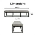thumbnail image 4 of Serta at Home Danes Tufted Bedroom Bench in Pearl Gray, 4 of 9