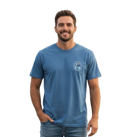 Billabong Men's T-Shirt Blue Sundown Adventure Division Organic Tee S/S (S19)
