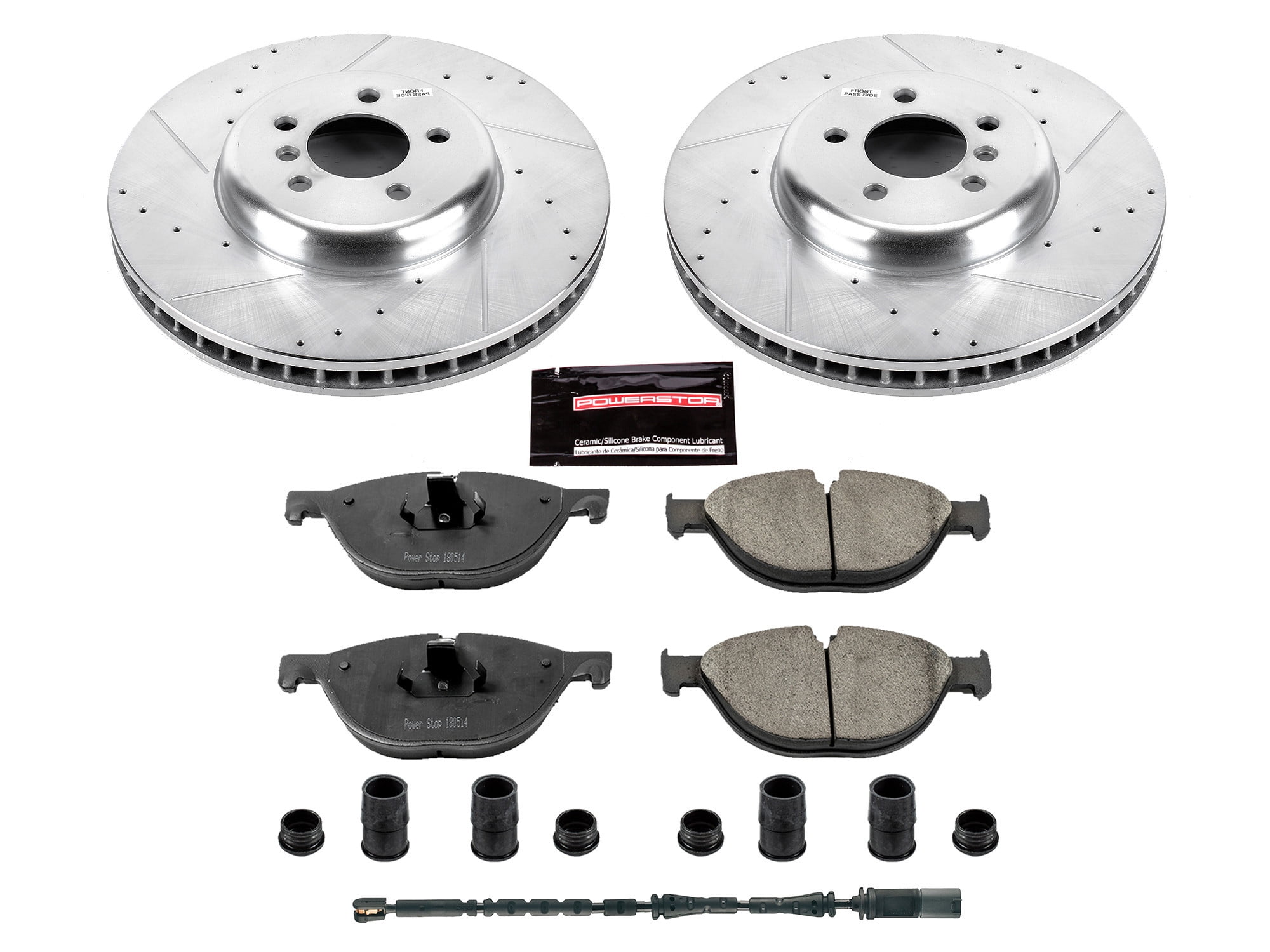 PowerStop Front Z23 Evolution Sport Carbon-Fiber Ceramic Brake Pad and Drilled & Slotted Rotor Kit Fits: BMW Select Models K6414