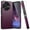 Purple, variant on TJS for TCL 50 XL 5G / 50 XL NXTPAPER 5G Phone Case, with Tempered Glass Screen Protector, Dual Layer Hybrid Magnetic Support Shockproof Heavy Duty Cover (Black)