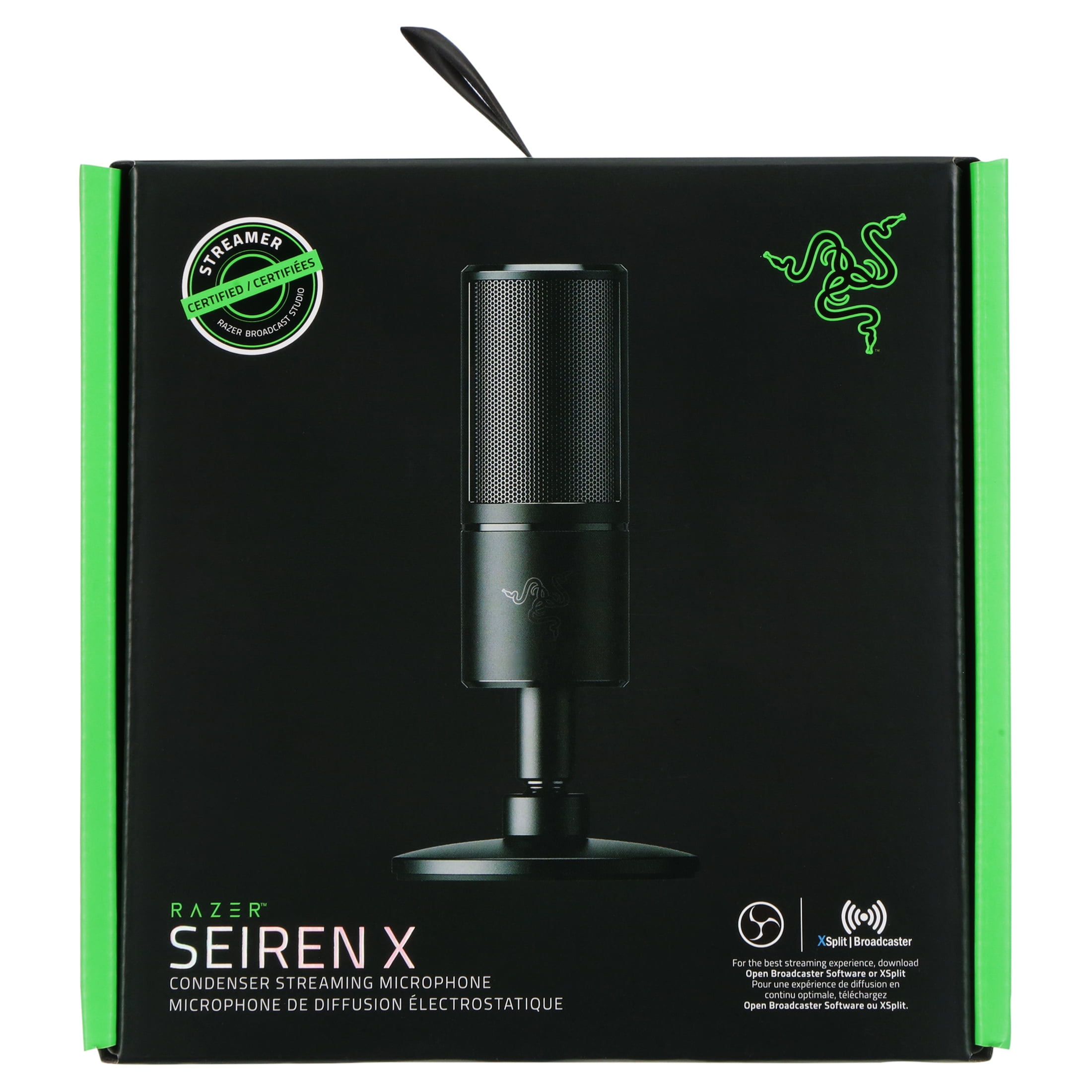 Razer Seiren X: Supercardioid Condenser Mic - Professional Grade Streaming  Microphone 