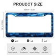 thumbnail image 3 of Blue Tractor Pattern License Plate Frames 2 PCS Construction Car Harvester Tractor Funny License Plates for US Standard Vehicles for Women Men 2 Round Holes Stainless Aluminum License Plate Frame, 3 of 6