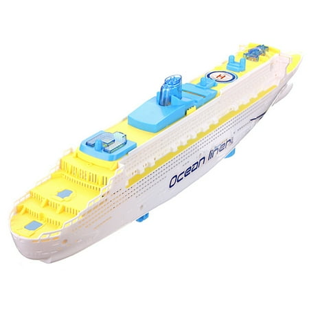 Ocean Liner Cruise Ship Boat Electric Toy Gift Flash LED Light Sound Kid Child Children Flashing Light Song