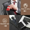 thumbnail image 5 of Uxcell Business Card Holder, PU Leather Business Card Case Pocket Business Name Card Metal Holder with Magnetic Shut for Men and Women, Beige, 5 of 7