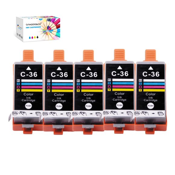 Cartucho de tinta F FINDERS&CO CLI-36 de repuesto de color Canon
