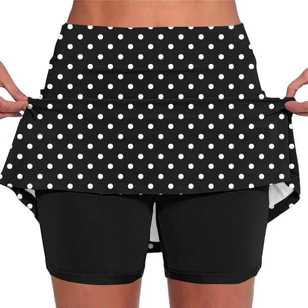 Pantalones de Yoga de Verano para Mujeres Pantalones de Jogger Ligeros de Cintura Alta con Bolsillos Y Pantalones Cortos de Falda, Impresión, Casual