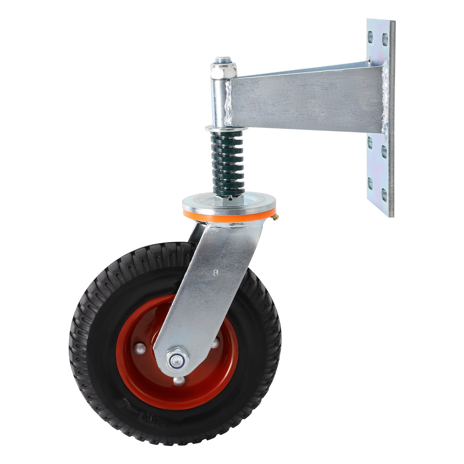 DENEST 8" Heavy Duty Gate Caster 360 Degree Rotation Spring Shock Absorption Gate Wheel 300kg Load Capacity