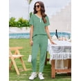 thumbnail image 6 of Ekouaer Pajamas for Women Set 2 Piece Lounge Set Short Sleeve Pjs Joggers Long Pants Sleepwear with Pockets, 6 of 6