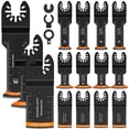 thumbnail image 1 of 15Pcs Oscillating Saw Blades Set Multipurpose Extra-Long Japanese Precision Teeth Saw Blade Curved-Edge Bi-Metal Multitool Blades High-Carbon Steel Oscillating Tool Cutting Blade, 1 of 8