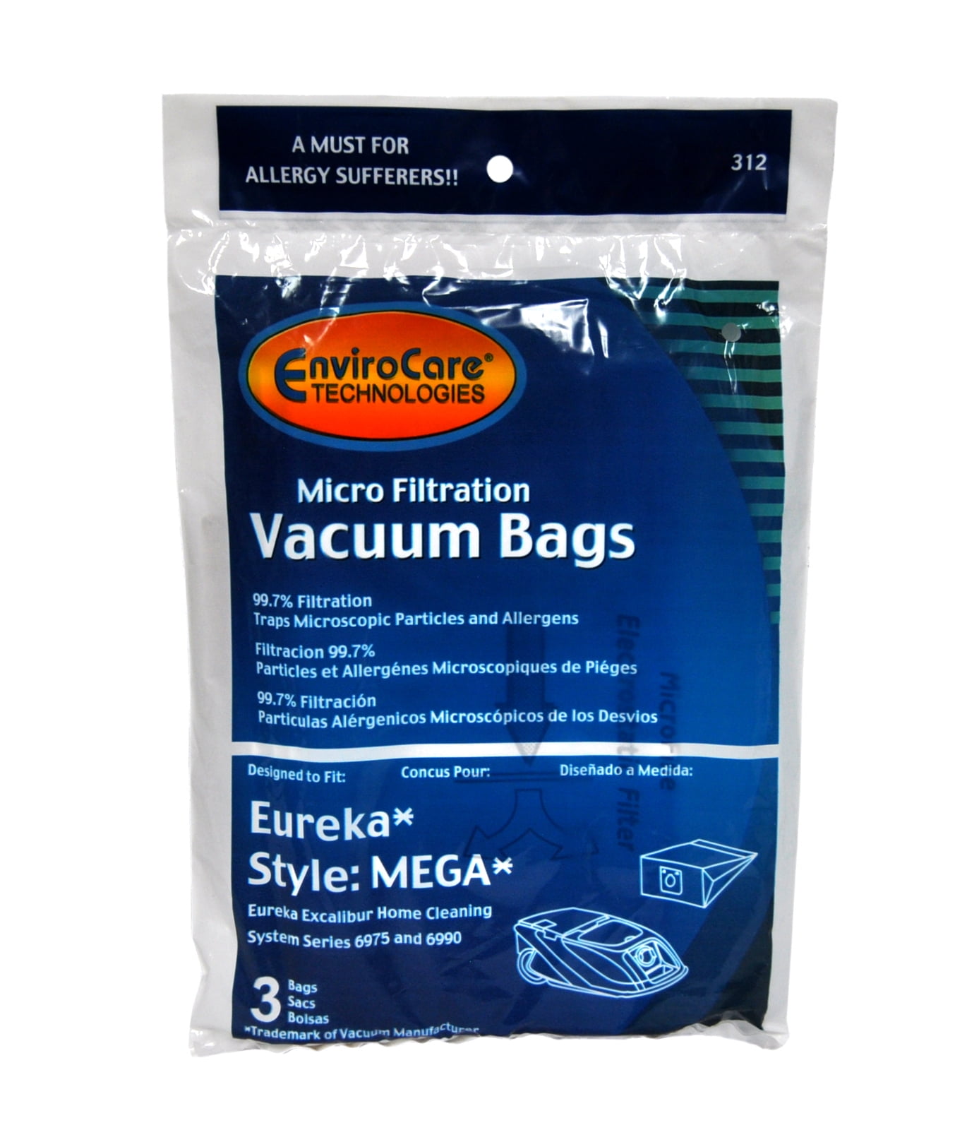 Rug Doctor Microfiltration VacBags Bissell 7 Vacuum Bags    3 Packs of Two 
