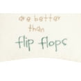 thumbnail image 3 of Bare Feet/Flip Flops Embroidered Mini Accent Pillow, 10" x 10", 3 of 5