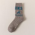 thumbnail image 2 of Mikilon Absorb Sweat Socks foe Men Winter Middle Tube Socks Patchwork Color Plus Velvet and Thicken Warm Socks, 2 of 3