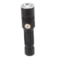 thumbnail image 2 of Linterna LED de 800 lm, 3 modos de iluminación, zoom giratorio, linterna recargable por USB con clip de metal para camping, 2 of 14