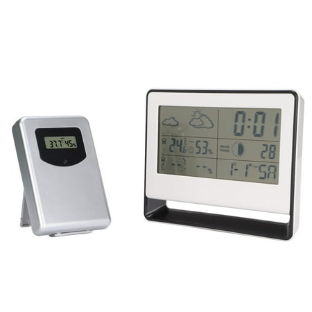 

Octpeak Weather Station Thermohygrometer Clock Wireless Indoor Outdoor ThermoHygrometer Weather Station Digital Electronic Clock TS‑BN64