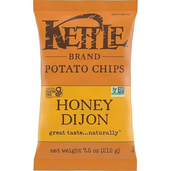 Kettle Brand Potato Chips, Honey Dijon Kettle Chips, 7.5 Oz