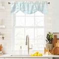 thumbnail image 3 of Coastal Ocean Tie Up Valance Curtains for Windows, Kitchen Curtains Window Treatments, Modern Minimalist Sea Waves Striped Art Short Window Shades Valances for Bedroom Bathroom Cafe 42"x18", 3 of 8