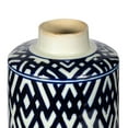 thumbnail image 6 of CC Home Furnishings Small Geometric Round Lidded Jar - 13.75" - Blue and White, 6 of 7