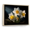 thumbnail image 2 of Designart "Sun-Kissed White And Yellow Daffodils" Daffodils Floater Framed Wall Decor, 2 of 5