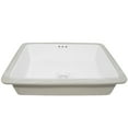 thumbnail image 3 of Novatto NP-U193911CH-O Shallow Rectangular Undermount White Porcelain Sink with an Overflow Chrome Drain, 3 of 10