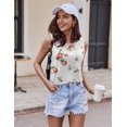 thumbnail image 3 of Conjunto de pijama con estampado Ekouaer, camisetas sin mangas y pantalones cortos, x2, 3 of 5