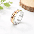 thumbnail image 7 of Earth Gems Jewelry Tri-Tone Spinner Ring – Sterling Silver Meditation Jewelry for Women, 7 of 7