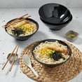thumbnail image 2 of INFUSE 4-Piece 8" Melamine Noodle Ramen Bowls Set, Black, 2 of 7