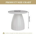 thumbnail image 4 of Fsbecl Round Metal Indoor Patio End Table, White, 4 of 9