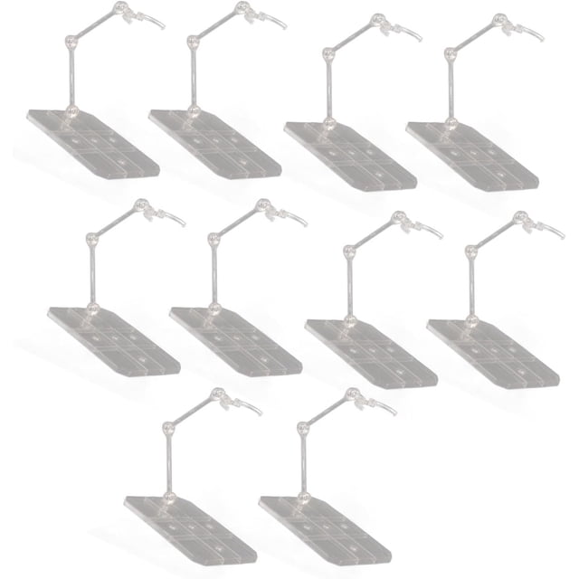 Action Figure Stand, Transparent Anime Figure Display Stand, Sturdy Acrylic Assembly Model Support Stand, Versatile Home Decor, 10 Sets, 6in Figures, Good Stability, Premium