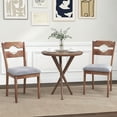 thumbnail image 2 of Gymax Set of 2 Dining Chair w/ Padded Seat High Back Rubber Wood Frame Kitchen Chairs, 2 of 7