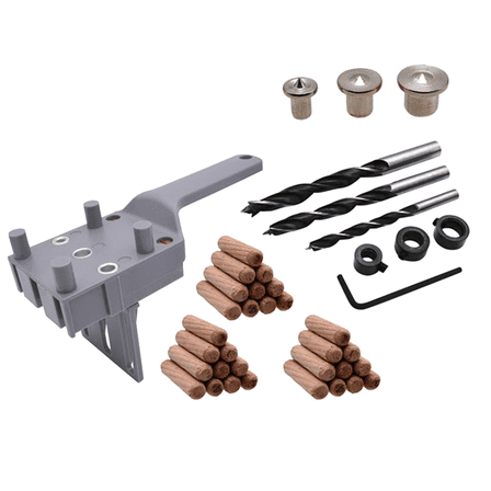 41pcs 6/8/10mm Drill Bit Woodworking Dowel Jig Drilling Doweling Hole Saw Drill Guide y6206