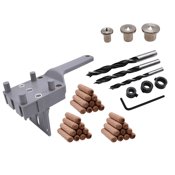 41pcs 6/8/10mm Drill Bit Woodworking Dowel Jig Drilling Doweling Hole Saw Drill Guide y6206