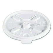 Dart Lift n' Lock Plastic Hot Cup Lids, Fits 10 oz Cups, White, 1,000/Carton