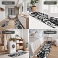 thumbnail image 5 of Black White Tie Dye Mandala Pattern Kitchen Rugs Sets Of 3,Kitchen Runner Rugs Non Skid Washable,Decorative Kitchen Floor Mats for Kitchen,Sink,Laundry,17"x30"+ 17"x47" + 17"x59", 5 of 6